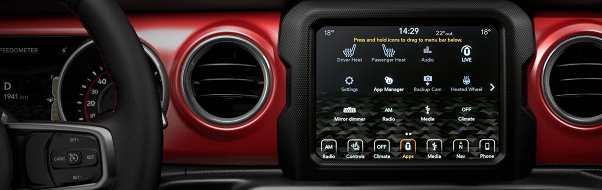 Jeep® Wrangler Technologie - Tabs - Systèmes Uconnect