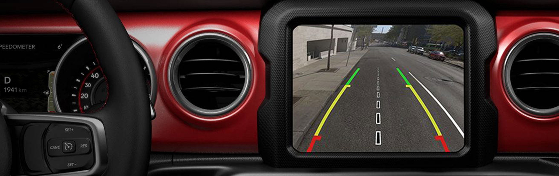 Jeep® Wrangler Technologie - Tabs - Caméra de Recul Parkview®